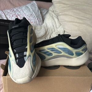 Stylish Black and Blue Sneakers